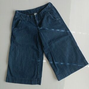Lucky Brand Dark Wash Dungaree Gauchos 2/26